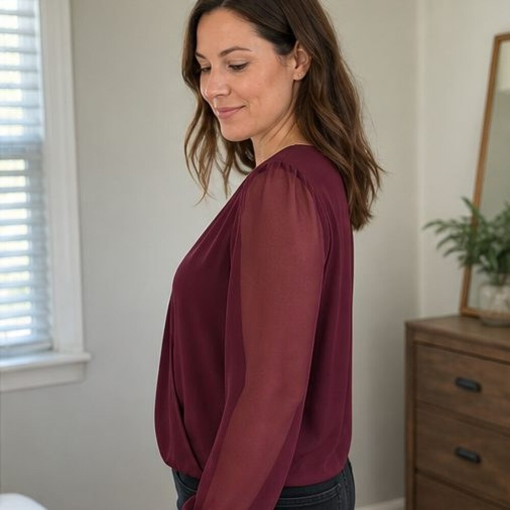 Blush Ruffle Blouse - Picture 3 of 6